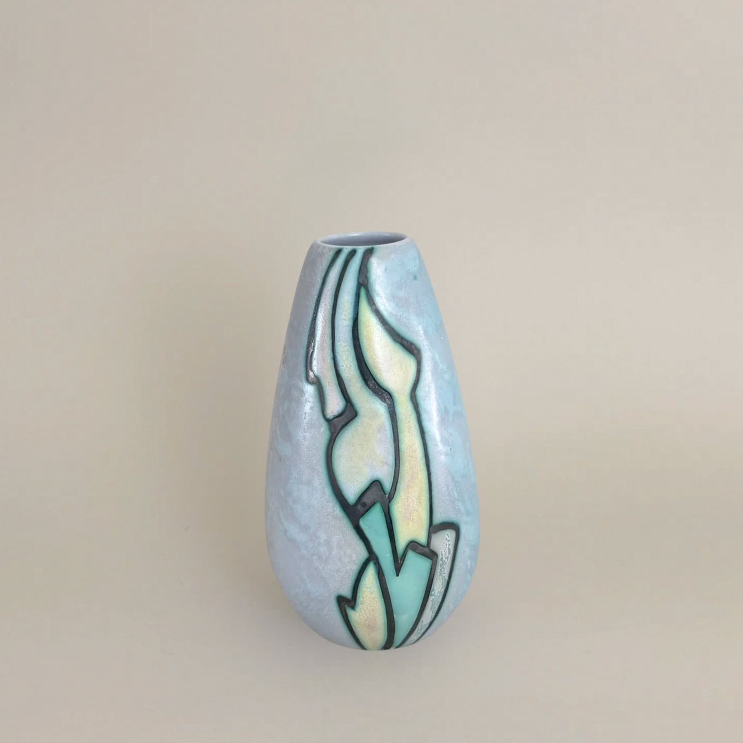 Mid Century Dutch Gouda Pottery Vase