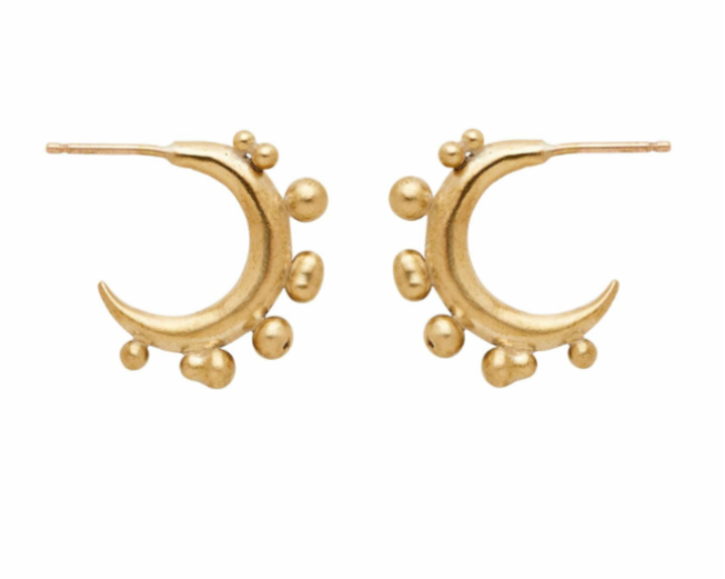 Ore crescent hoop earrings