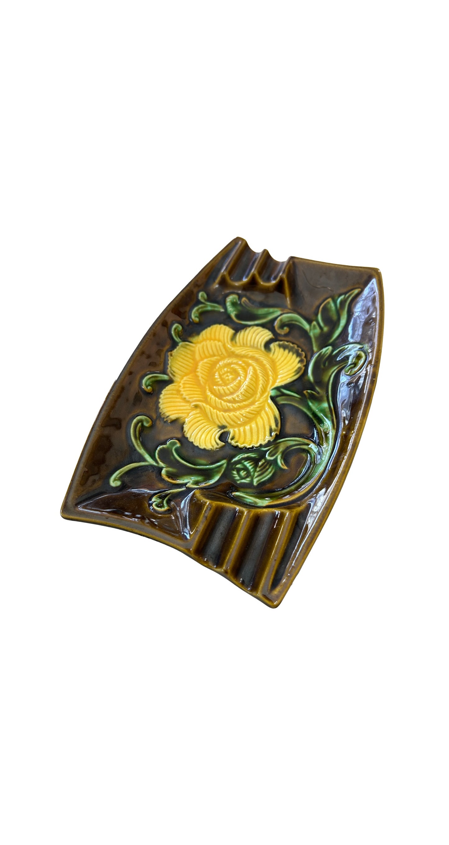 Vintage Mid Century Japanese Flower Dish