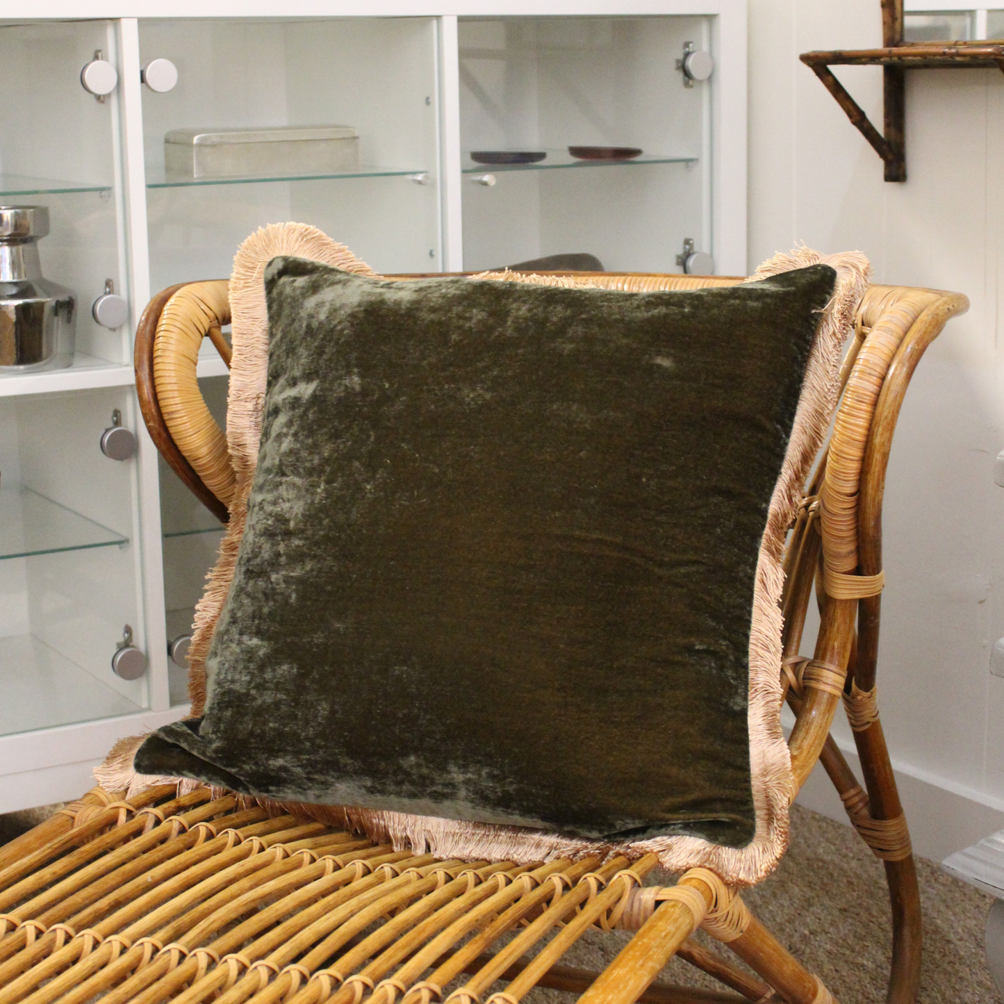 Silk Velvet Pillows With Fringe