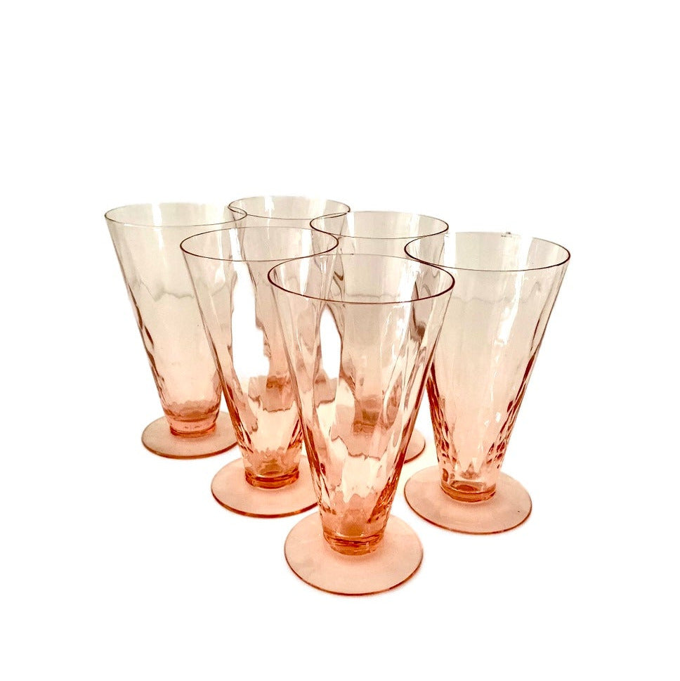 Pink Depression Ware Drinking Glasses