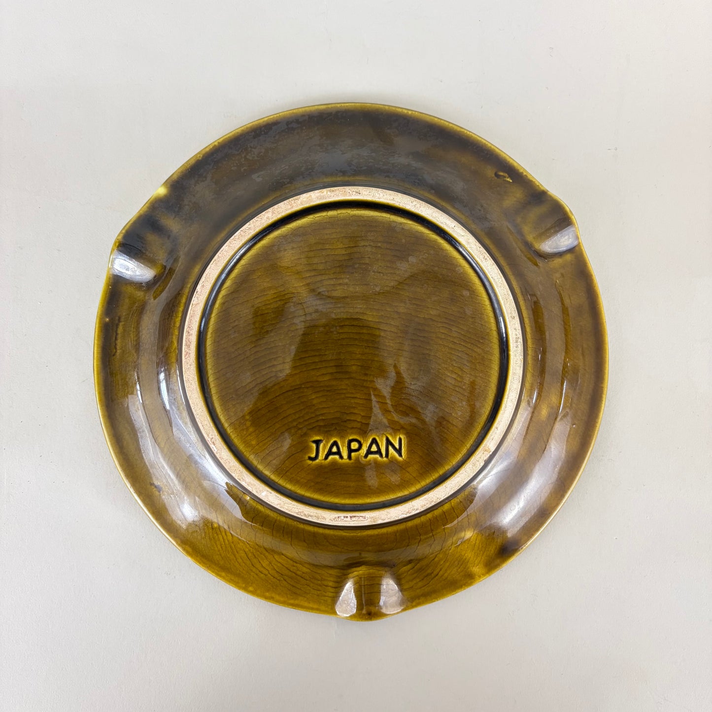 Vintage Japanese Butterfly Majolica Ashtray