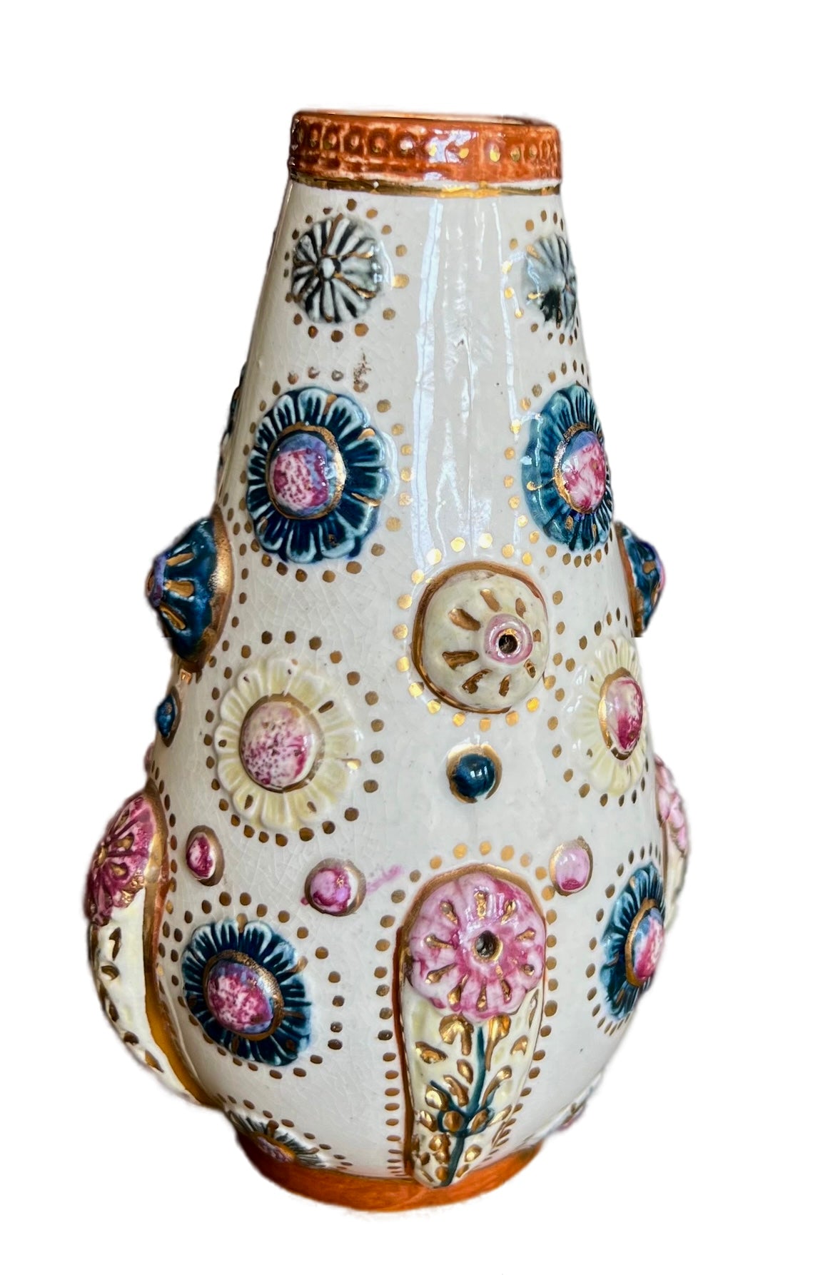 Small Antique Majolica Vase