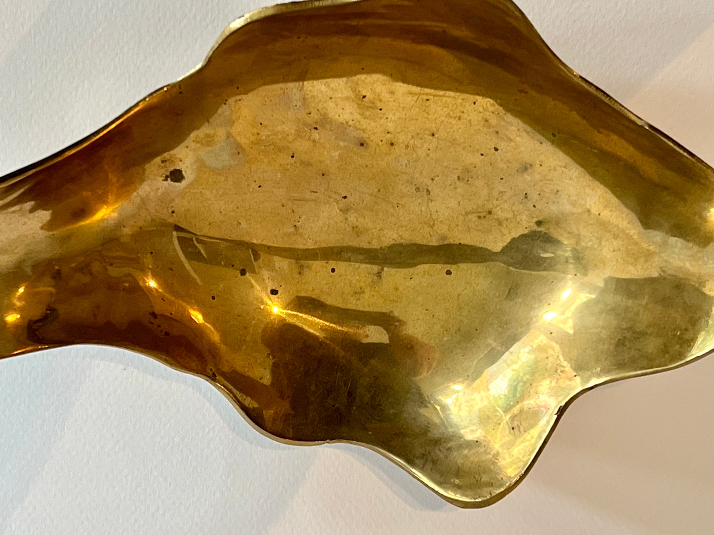 Sculptural brass bowl