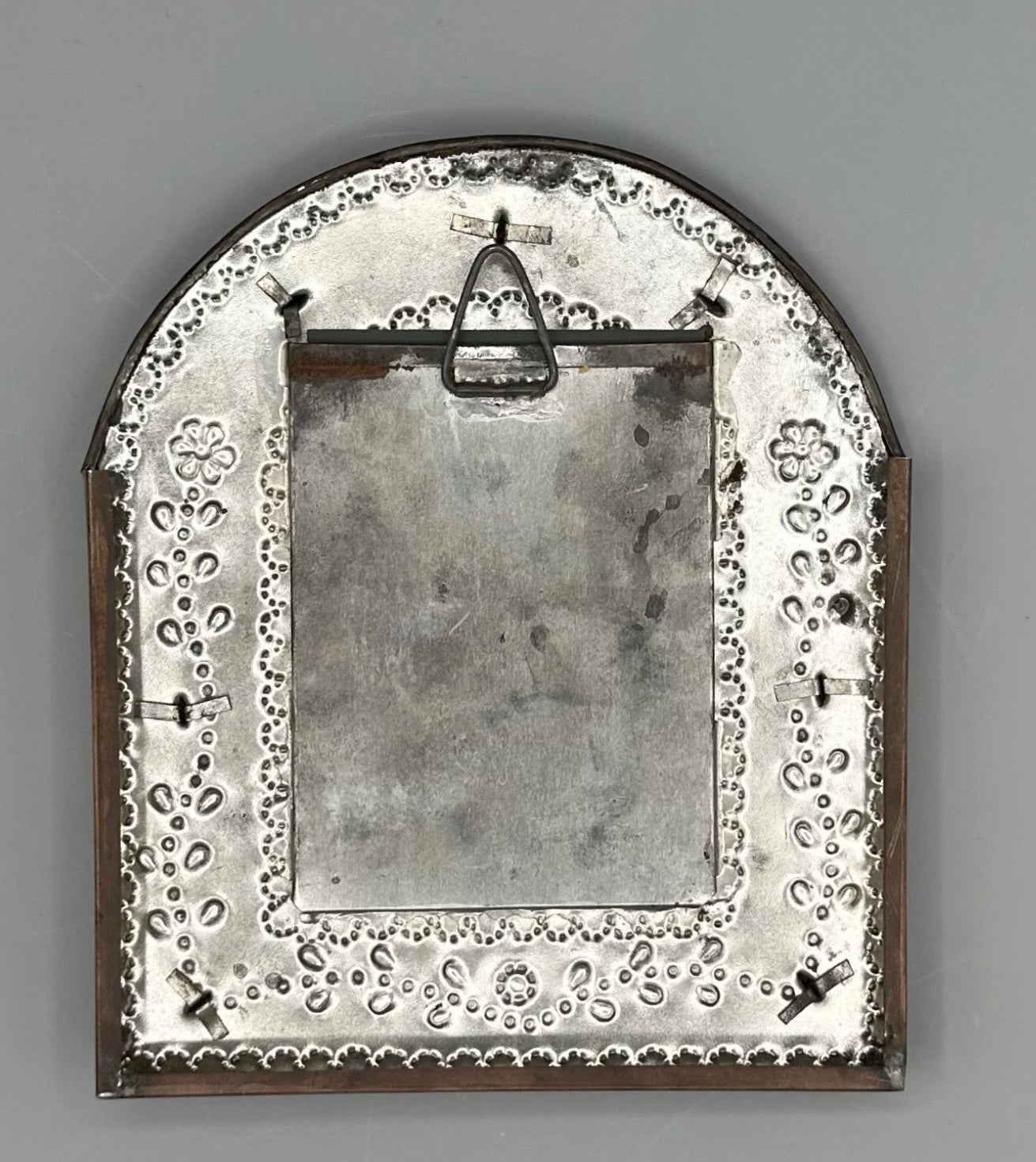 Mexican Folk Art Punched Tin Mirror