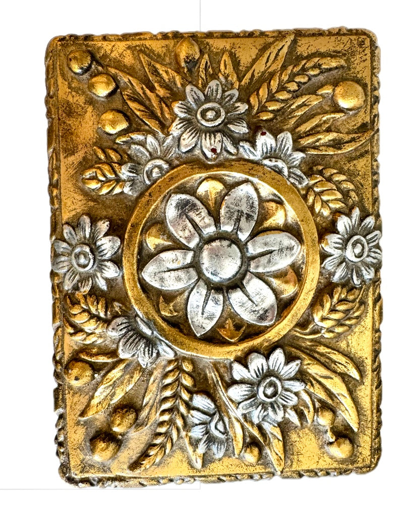 Floral metallic large ceramic box