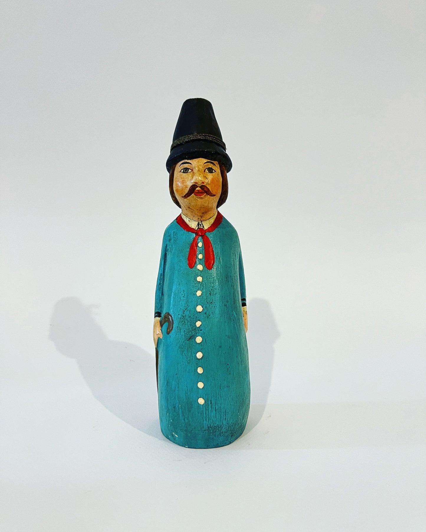 Vintage Folk Art Man with Hat
