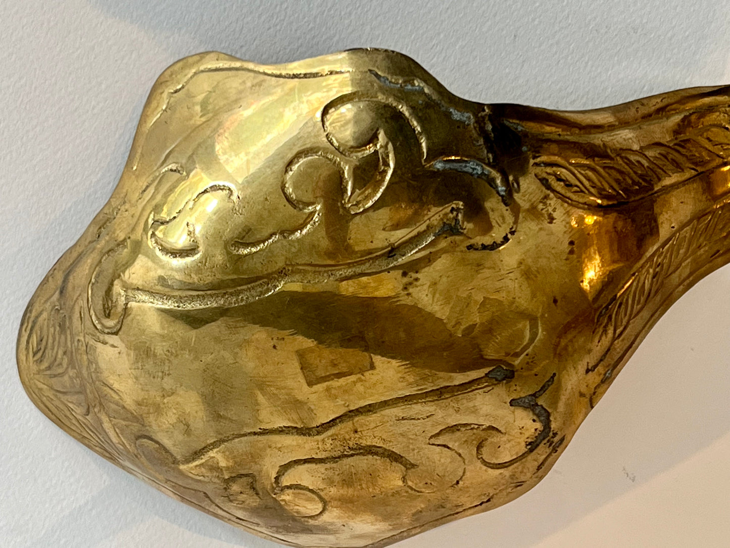 Sculptural brass bowl