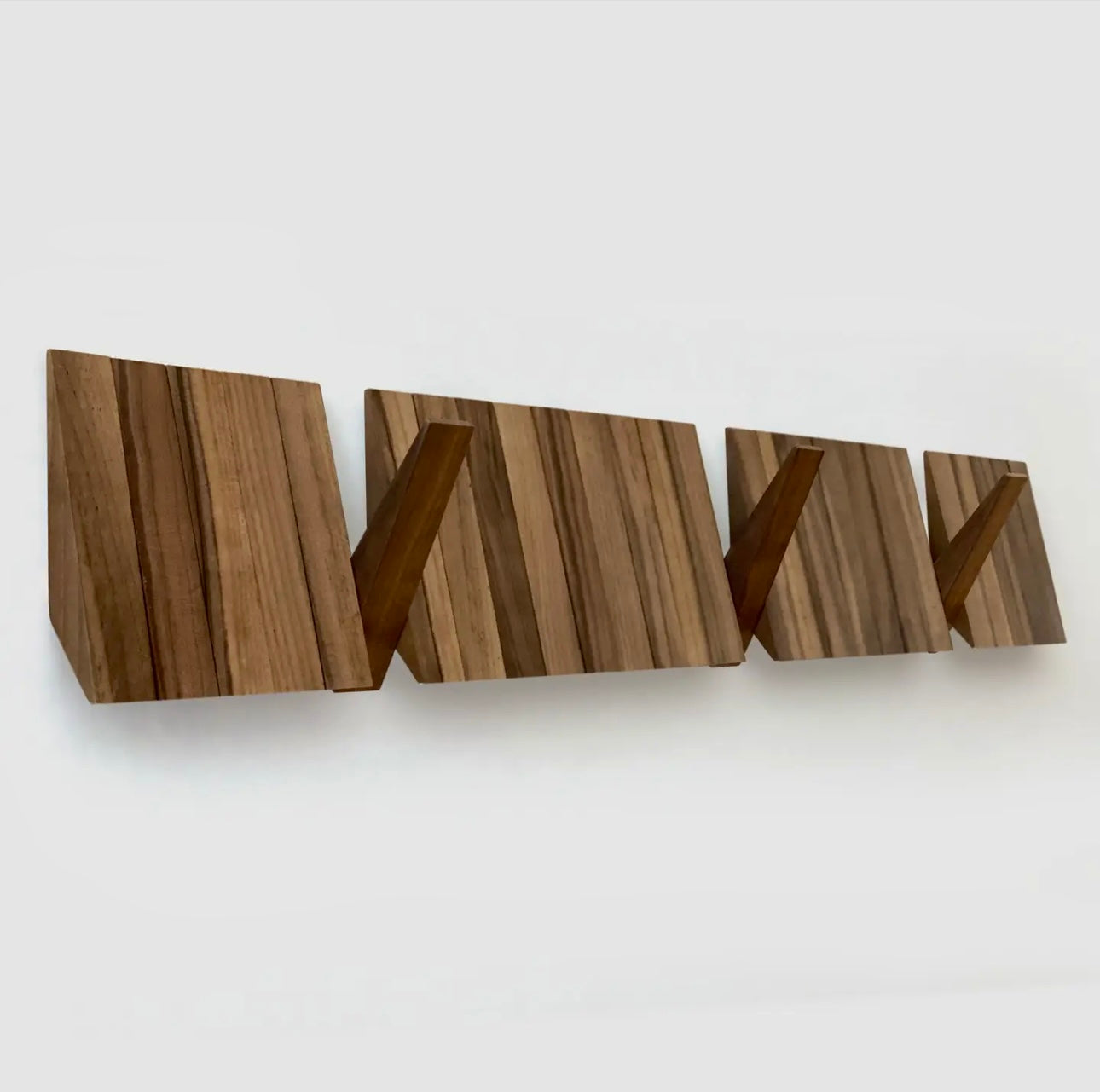 Wall mounted wood coat rack