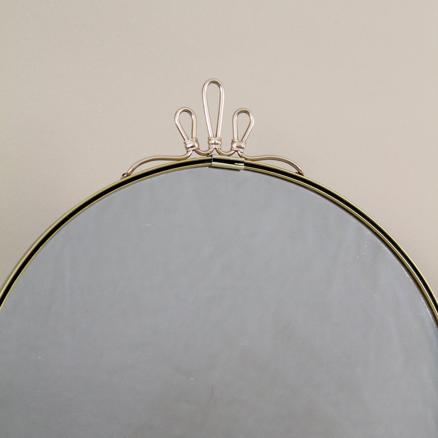 Vintage brass mirror