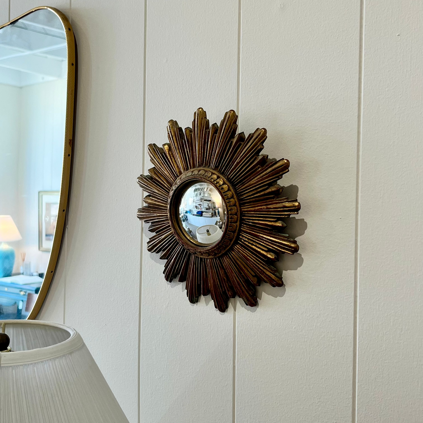 Gilt Starburst Vintage Wall Mirror