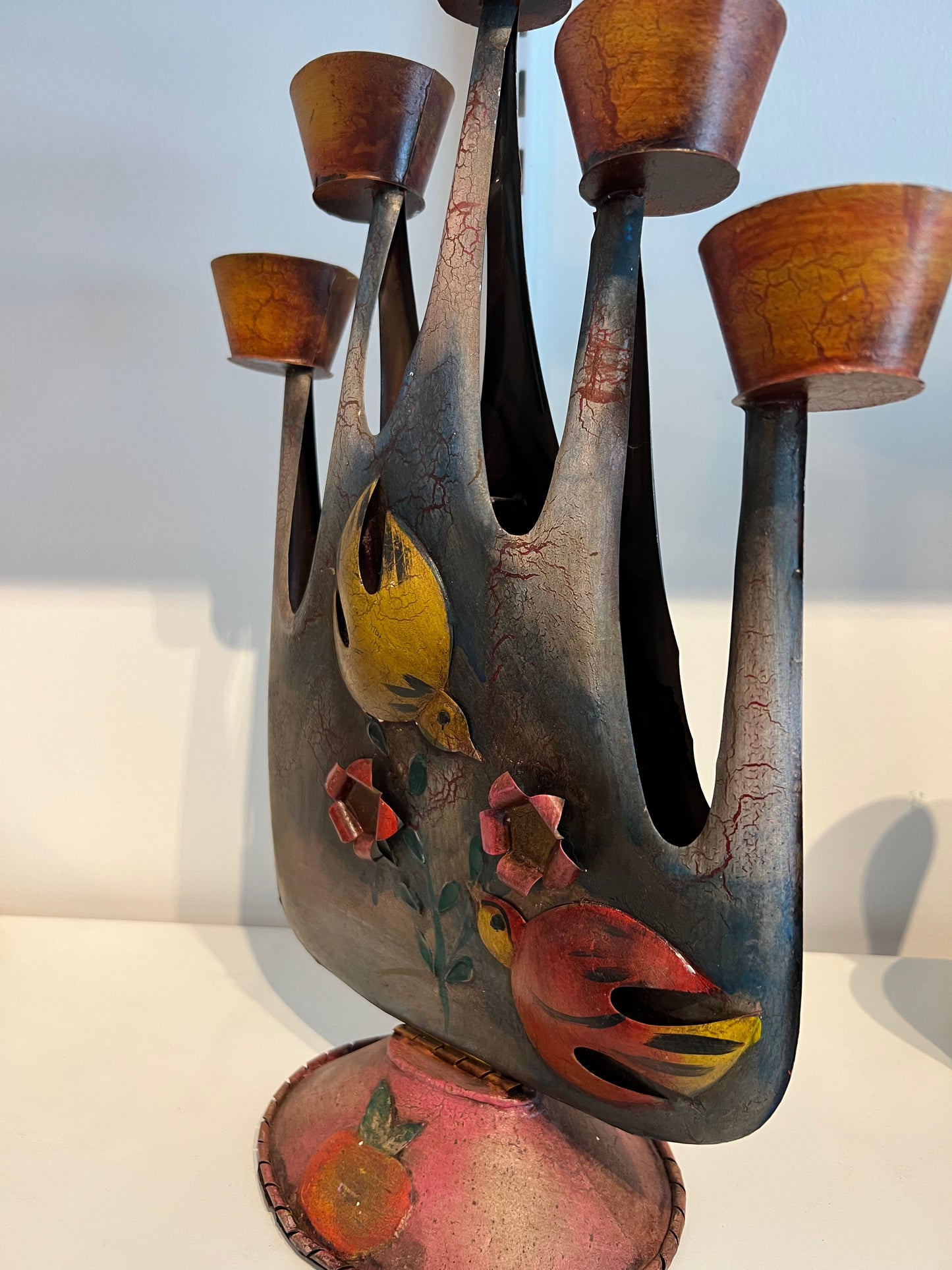 Mexican folk art candelabra