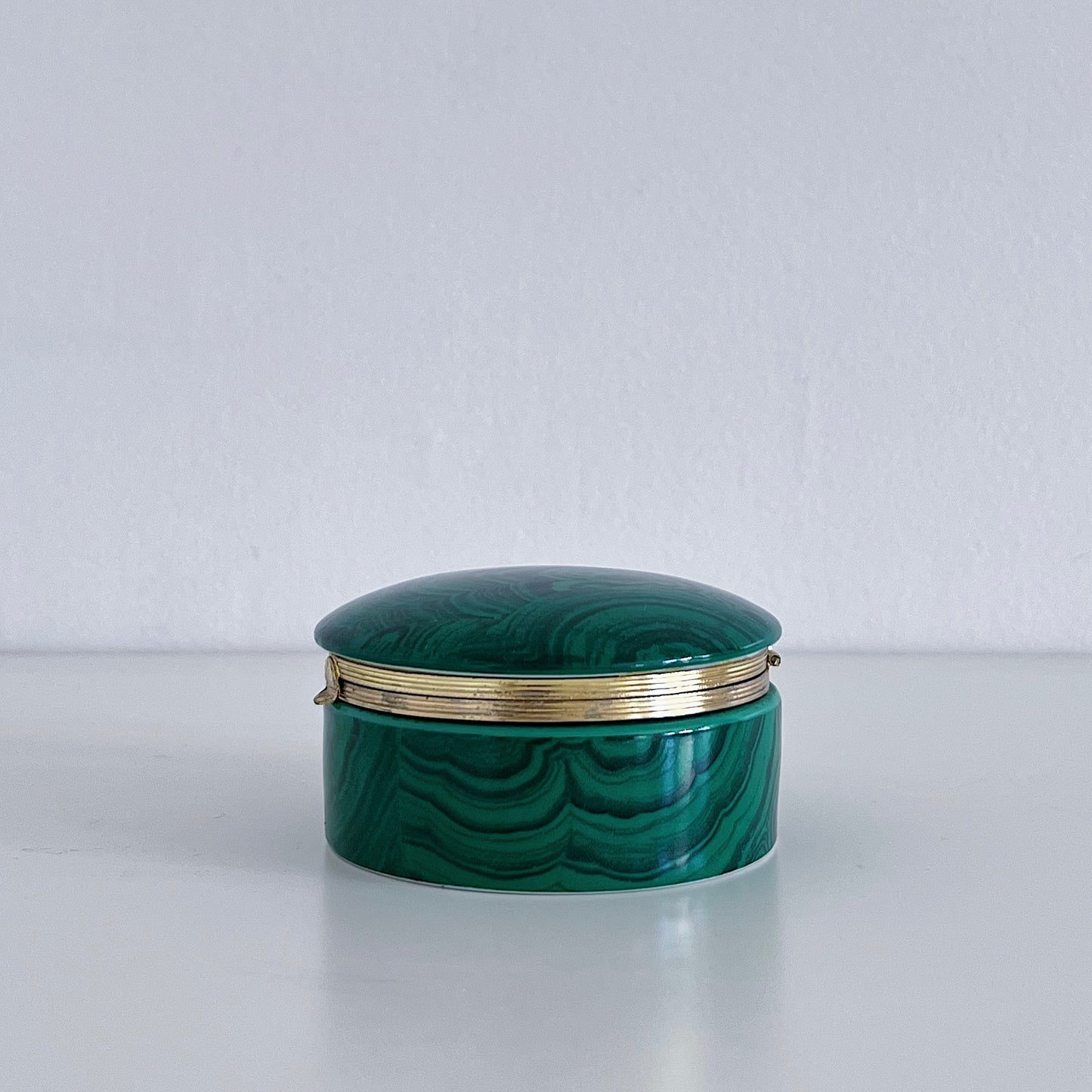 Faux Malachite Trinket Box
