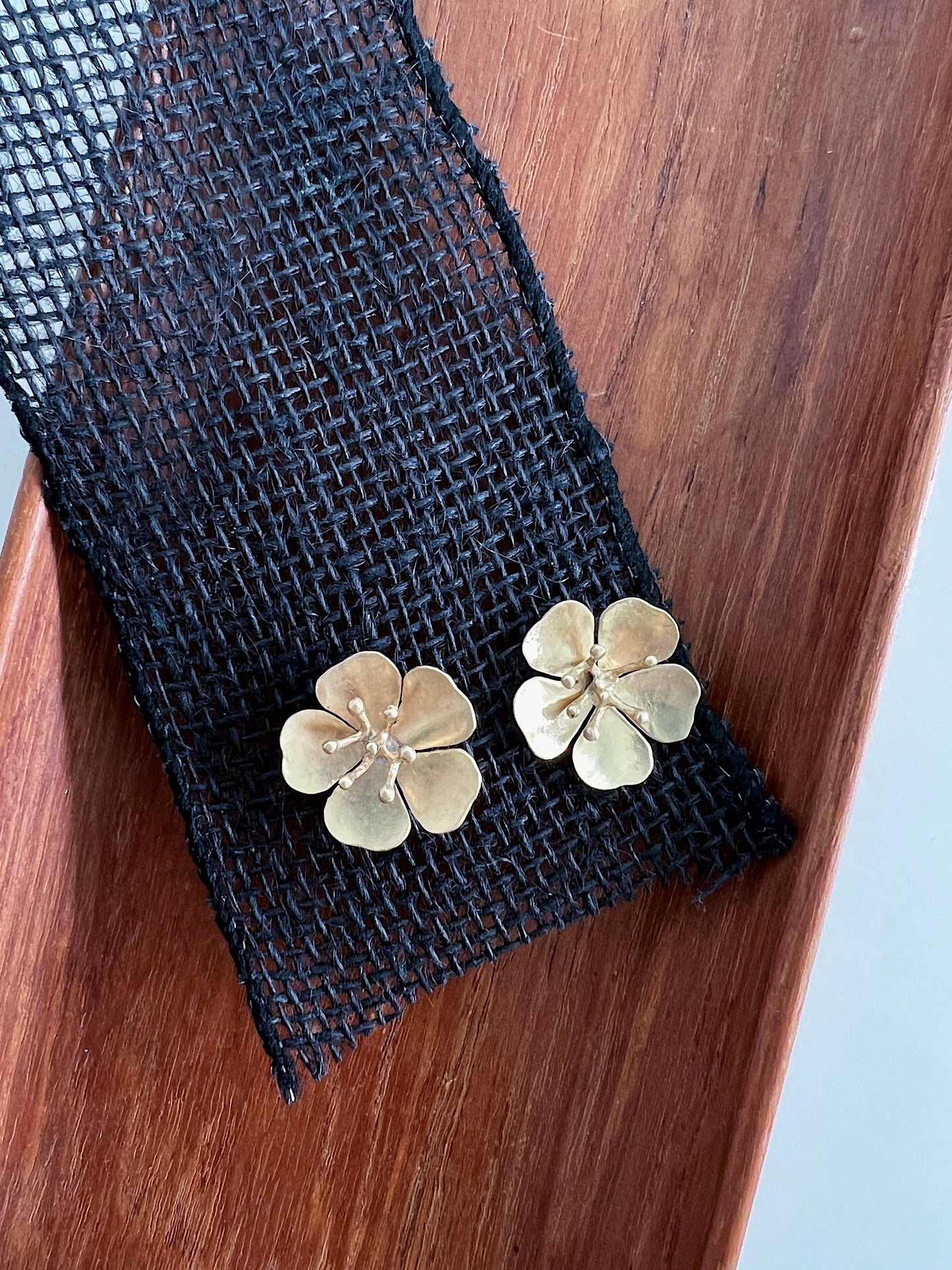 JULIE COHN cherry blossom bronze earrings