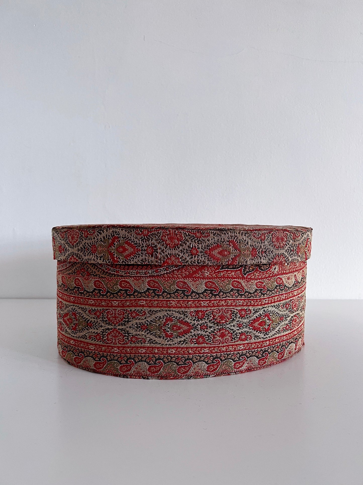 Vintage Tapestry Oval Box, Set of 3