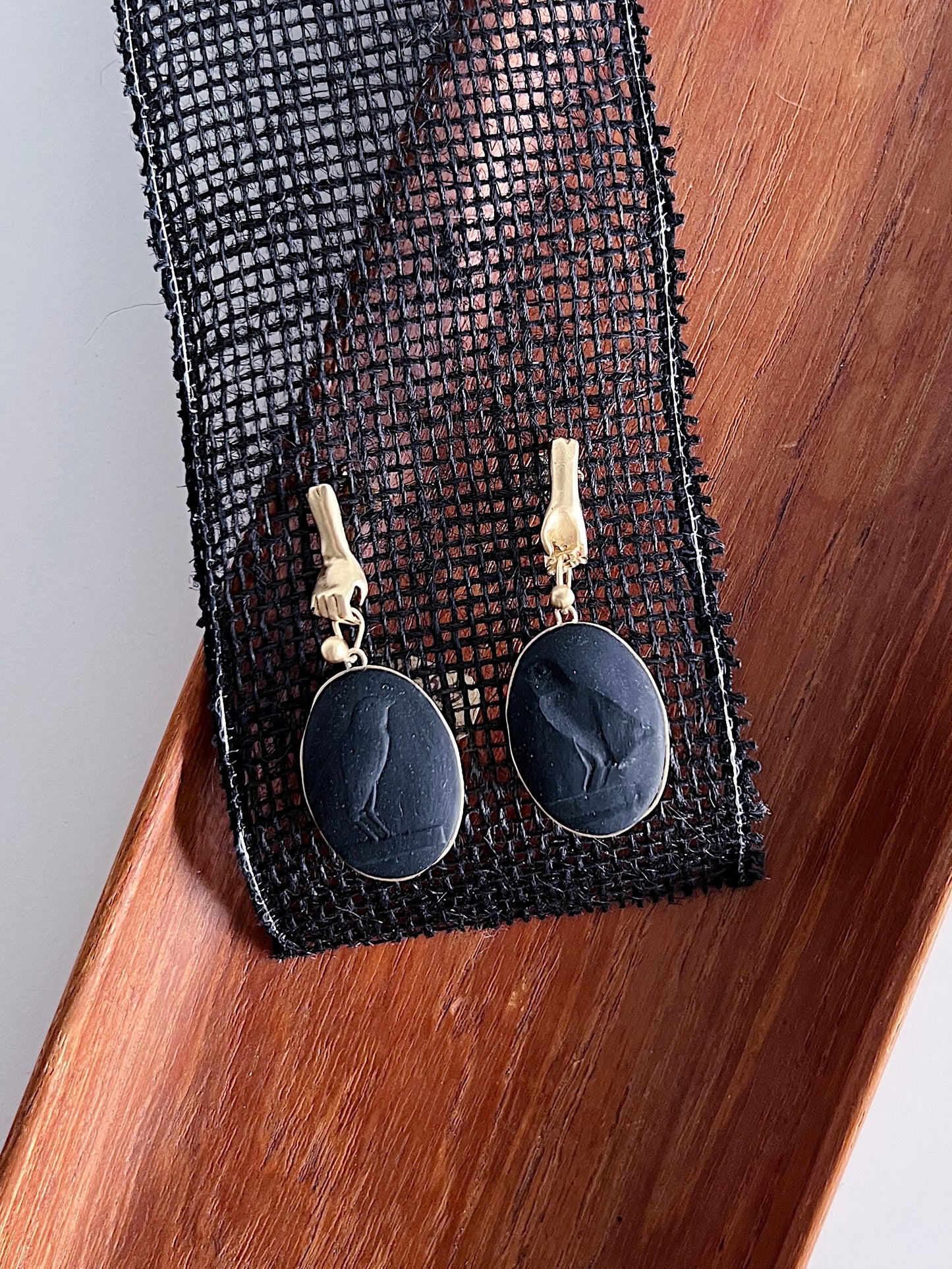 JULIE COHN bird in hand earrings