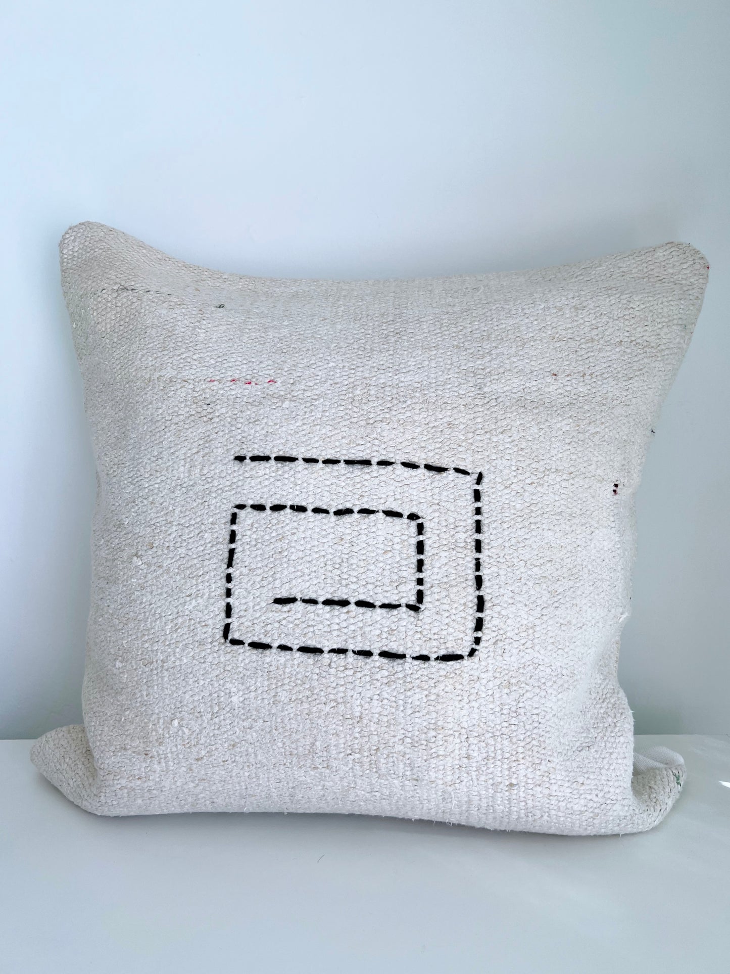 Cream Woven Pillow