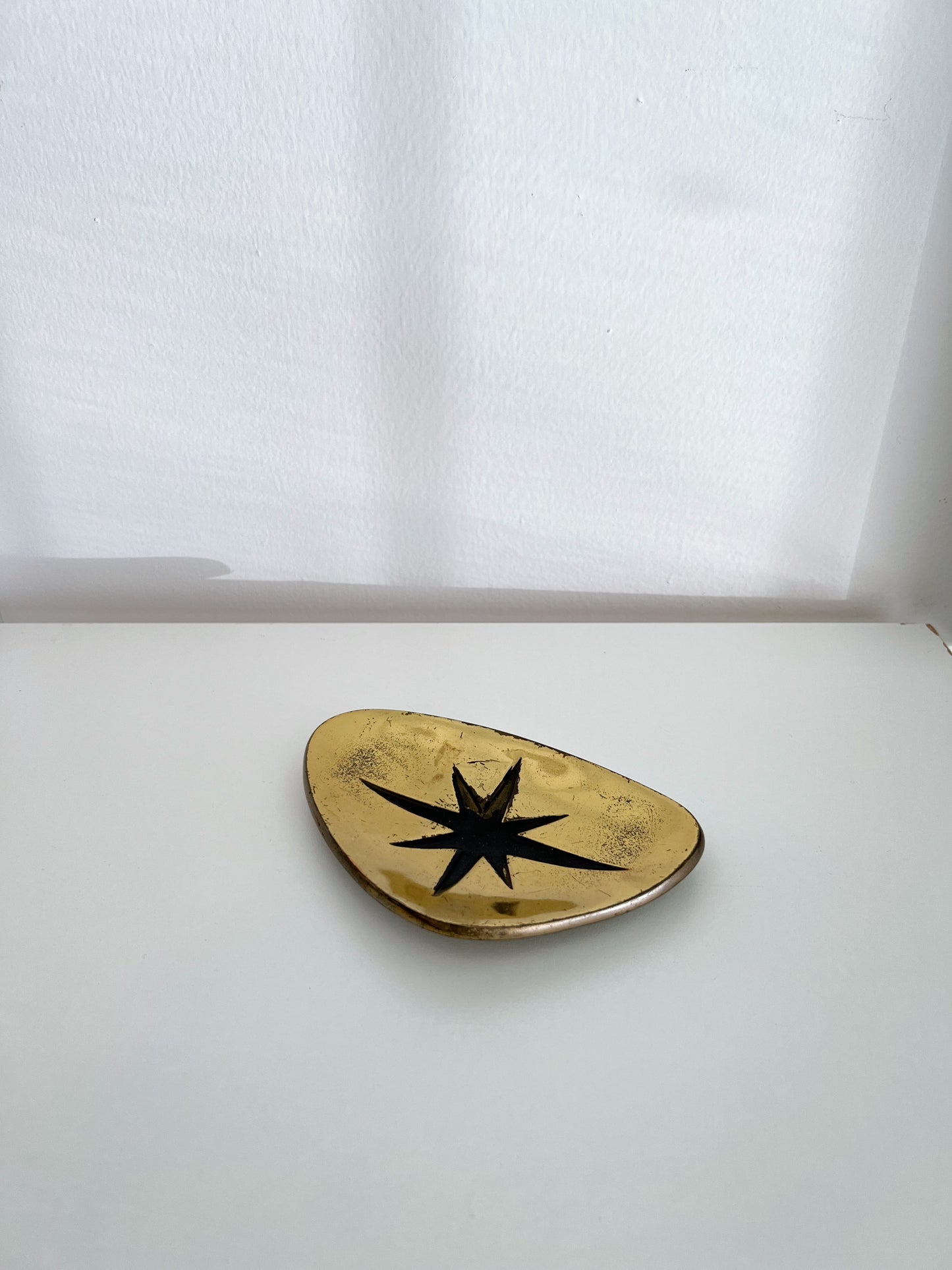 Vintage Brass Dish With Star