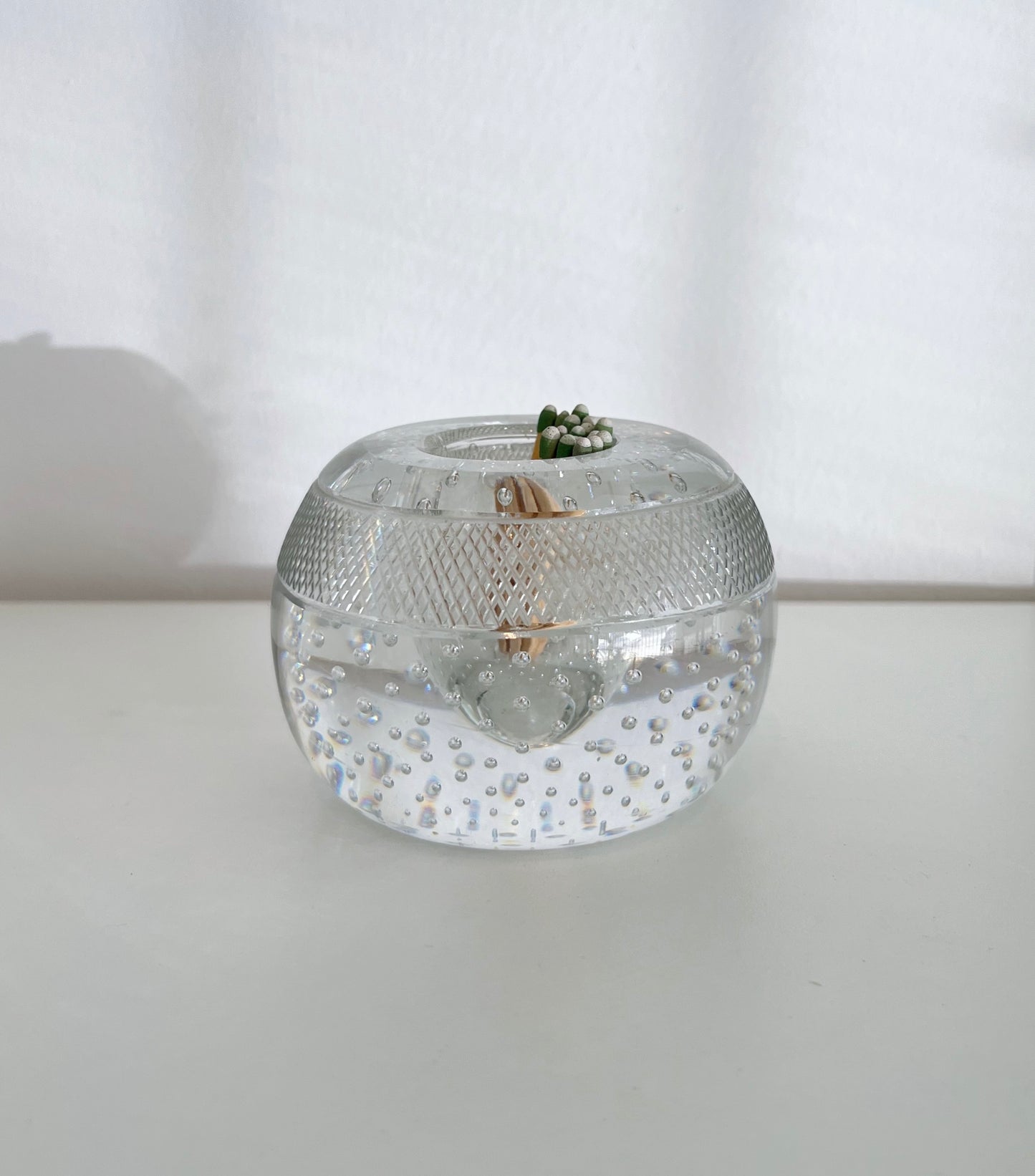 Antique Crystal Match Striker, Large