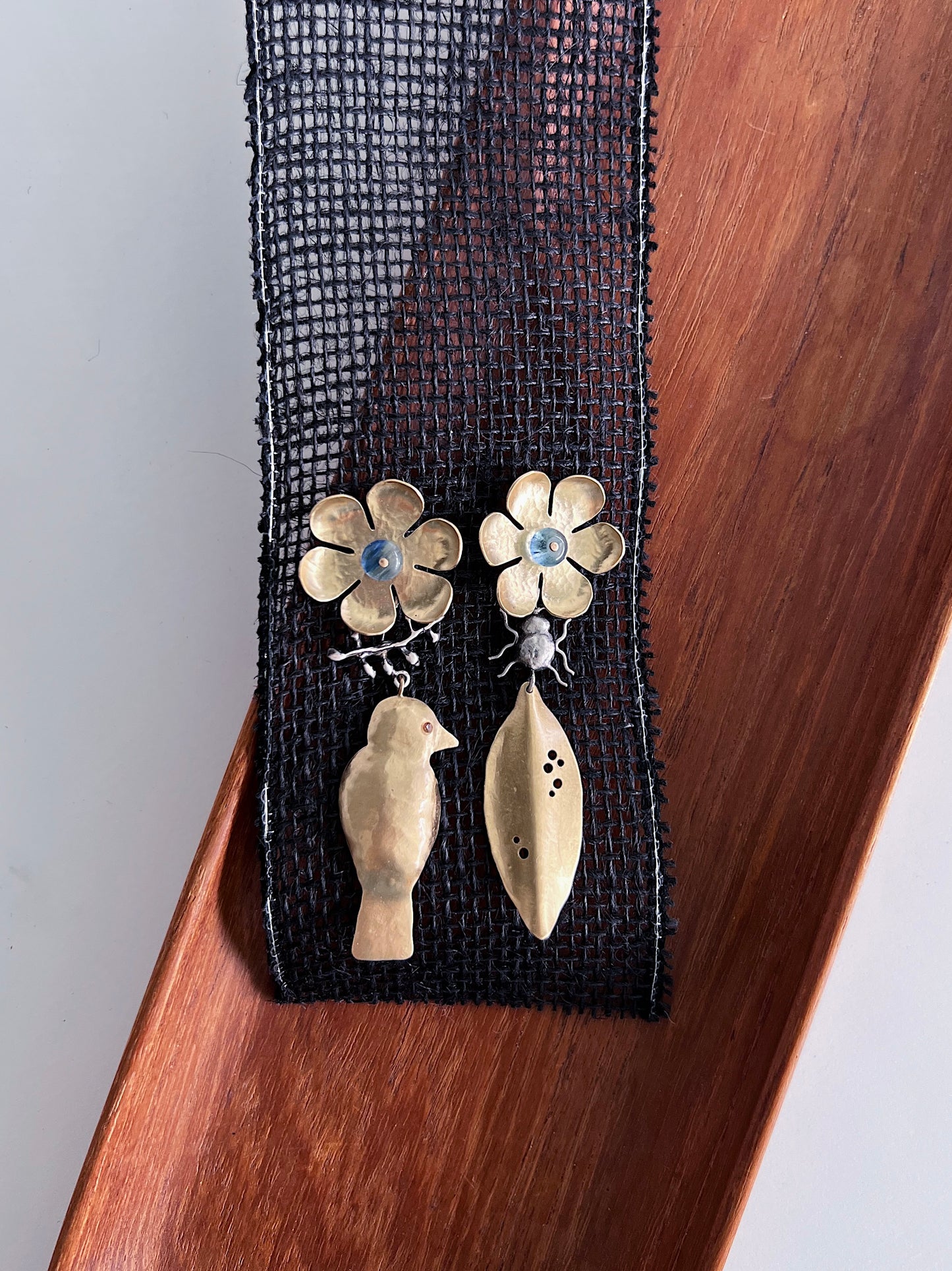 JULIE COHN bird and leaf earrings