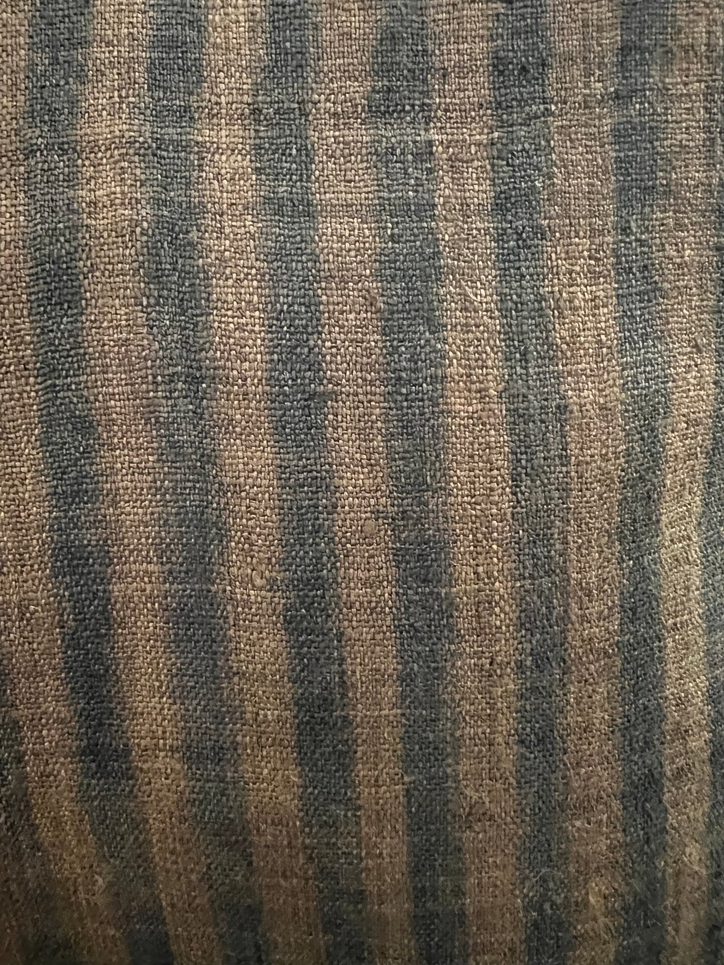 Brown Stripe Square Linen Pillow