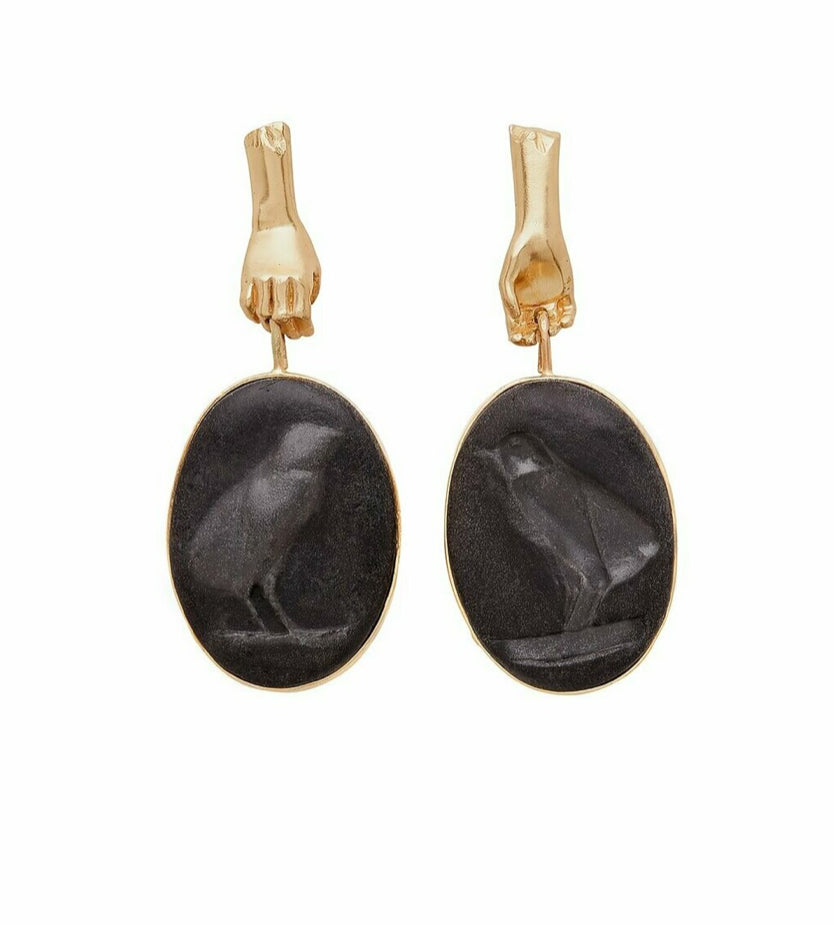 JULIE COHN bird in hand earrings