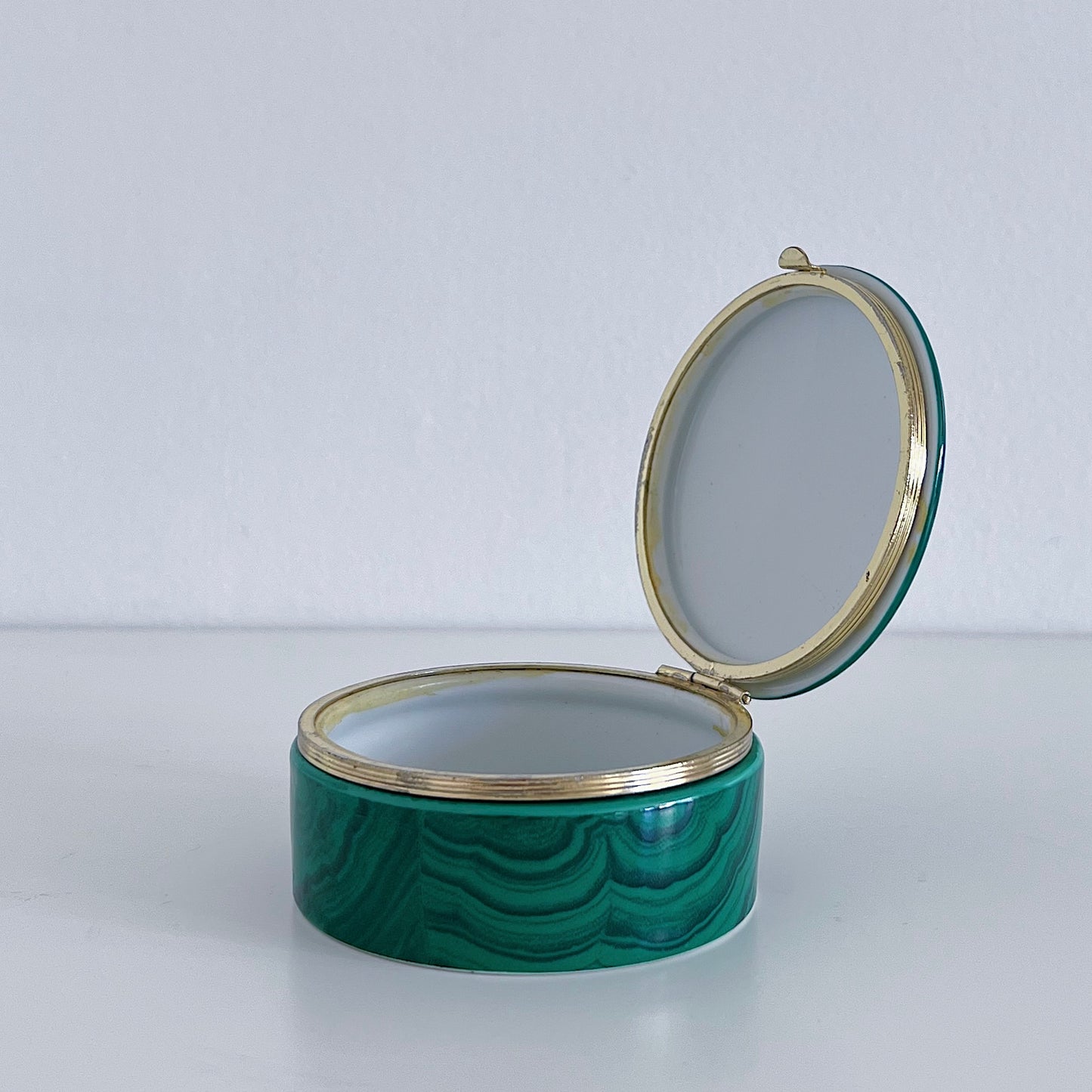 Faux Malachite Trinket Box