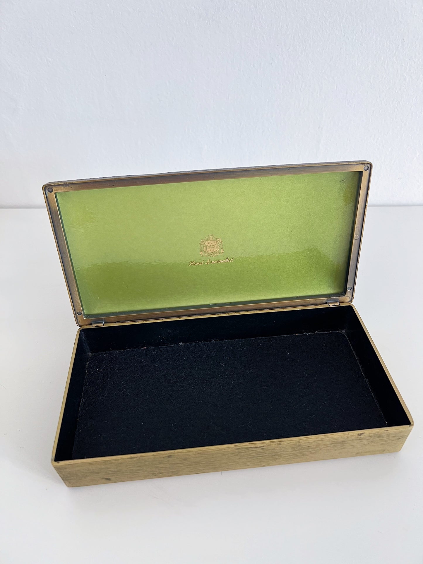 Mid-Century Evans Hand Enameled Trinket Box