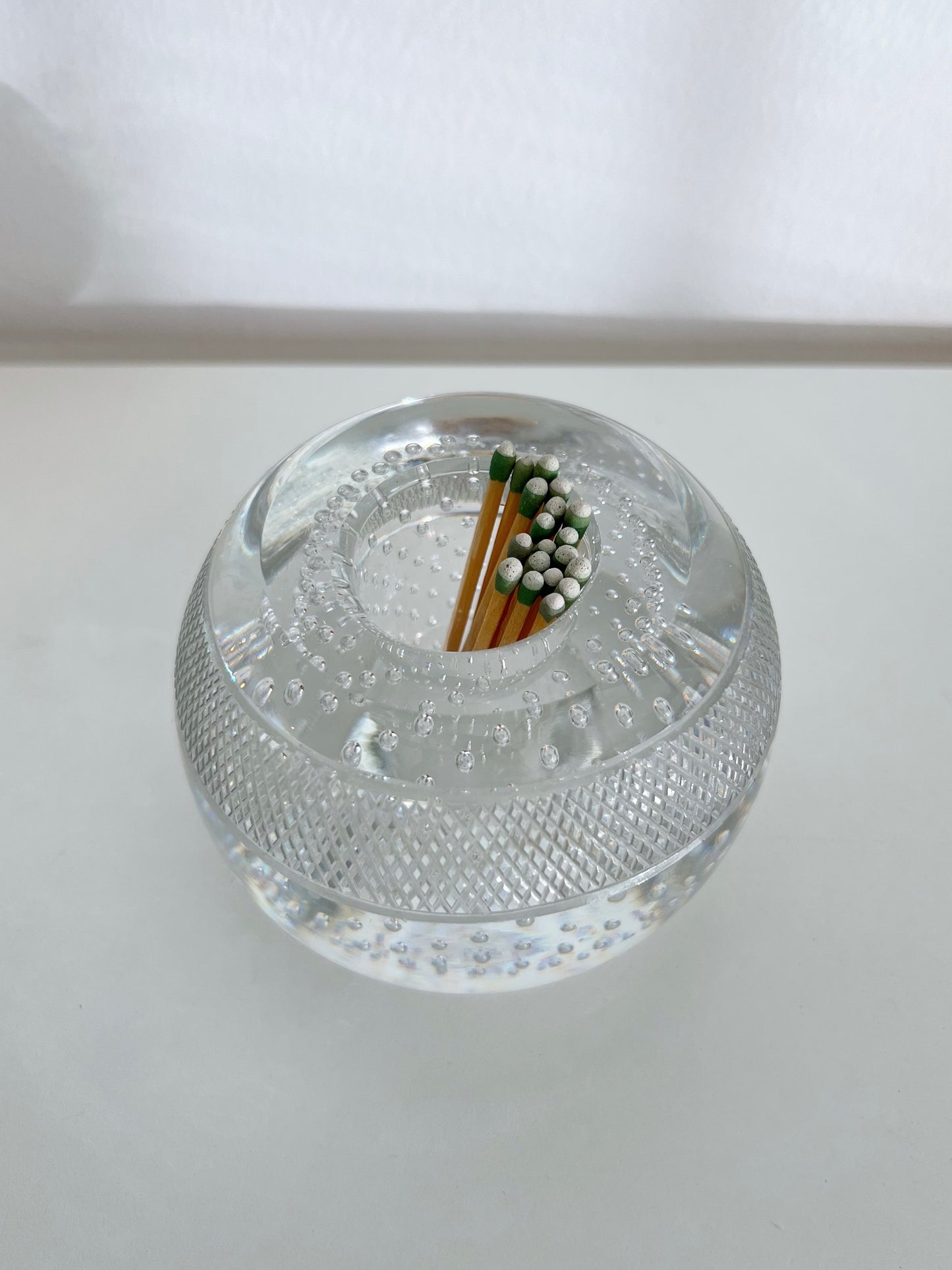 Antique Crystal Match Striker, Large