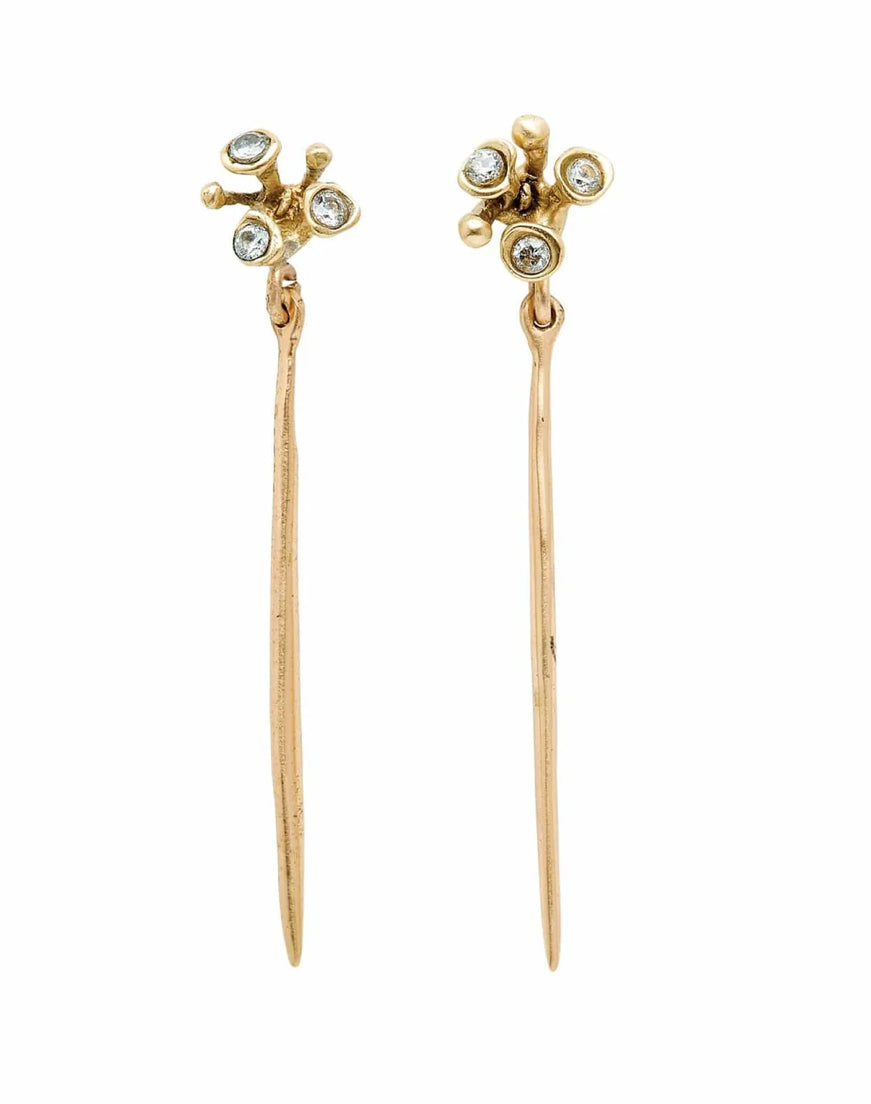 JULIE COHN blossom bronze needle earrings