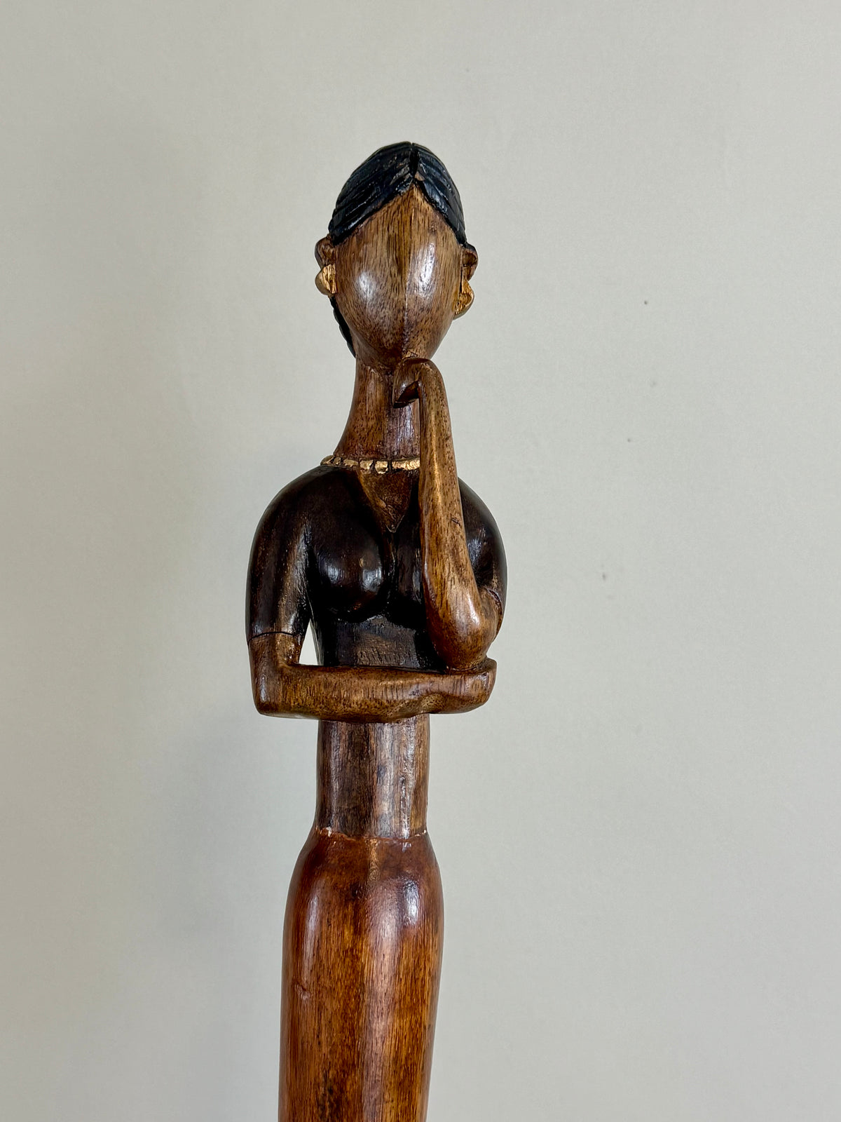 Vintage wood Mid Century sculpture