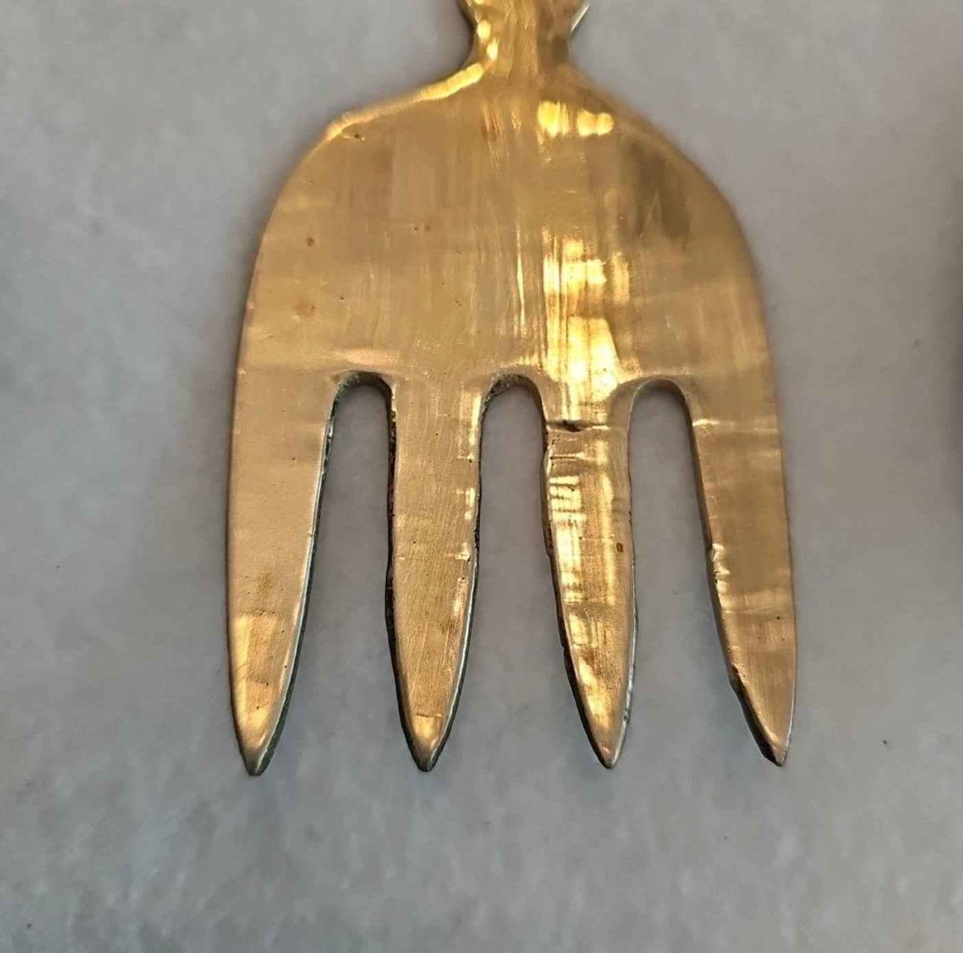 Vintage Brass Hanging Kitchen Utensil set
