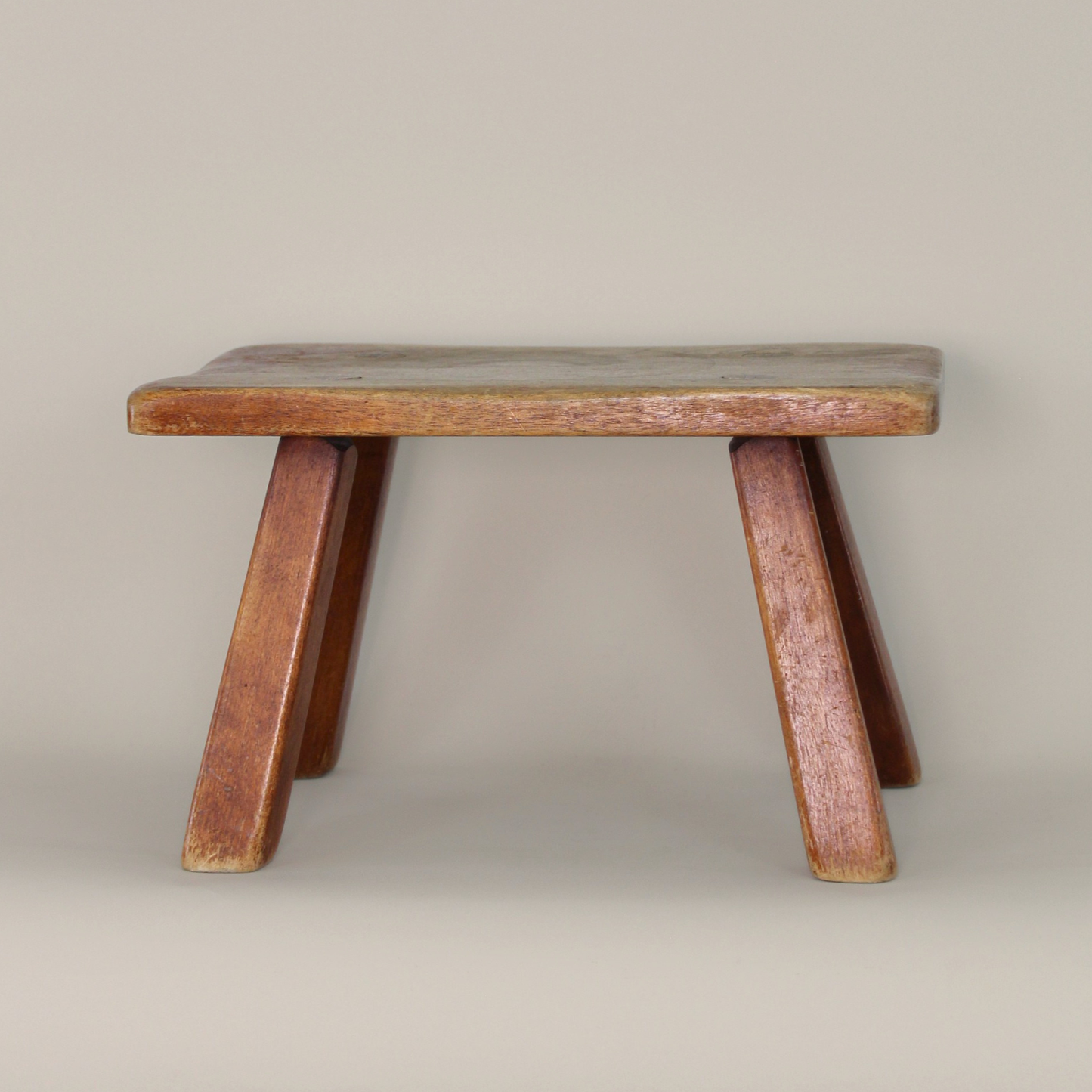 Antique Wood Footstool