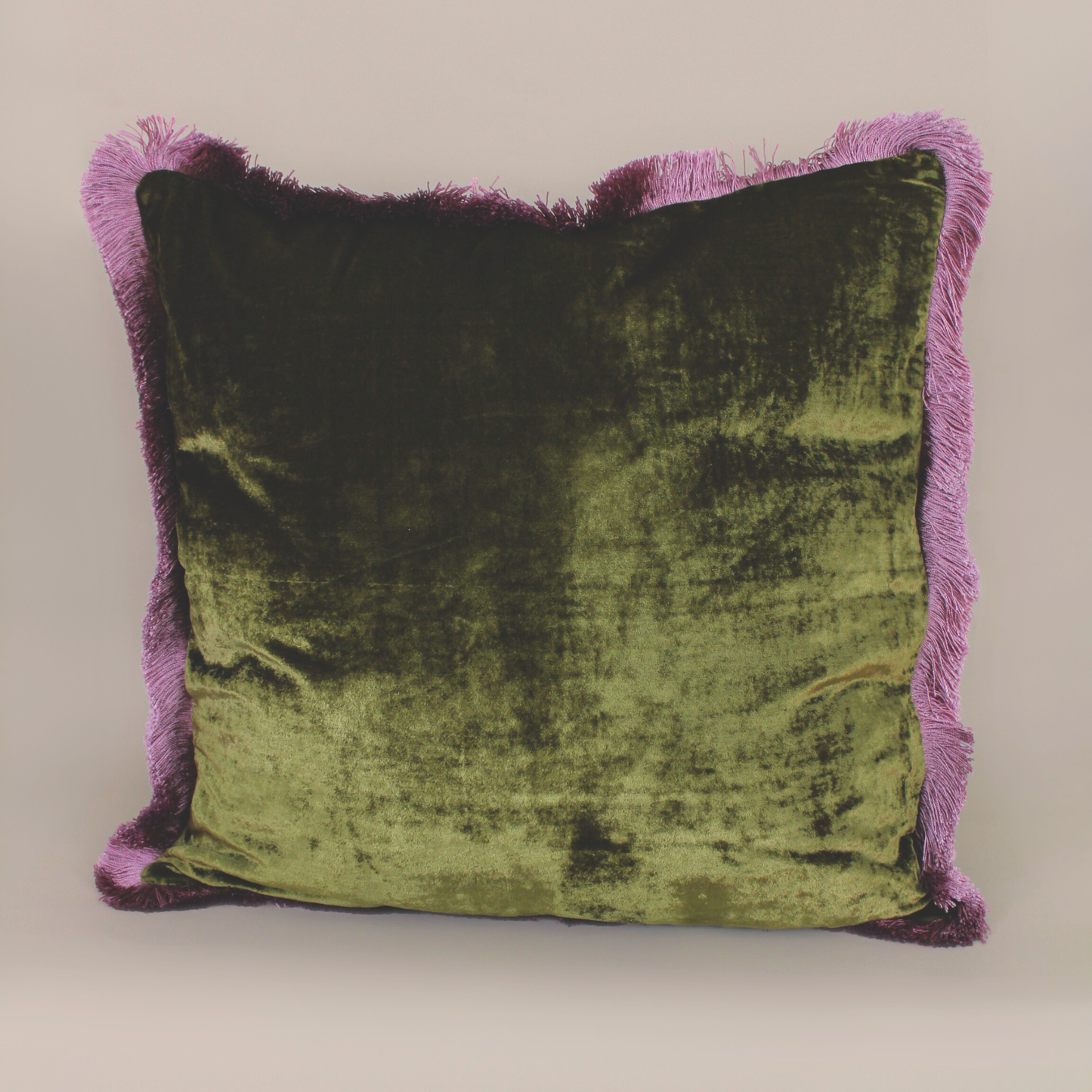 Silk Velvet Pillows With Fringe