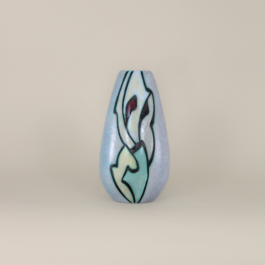 Mid Century Dutch Gouda Pottery Vase