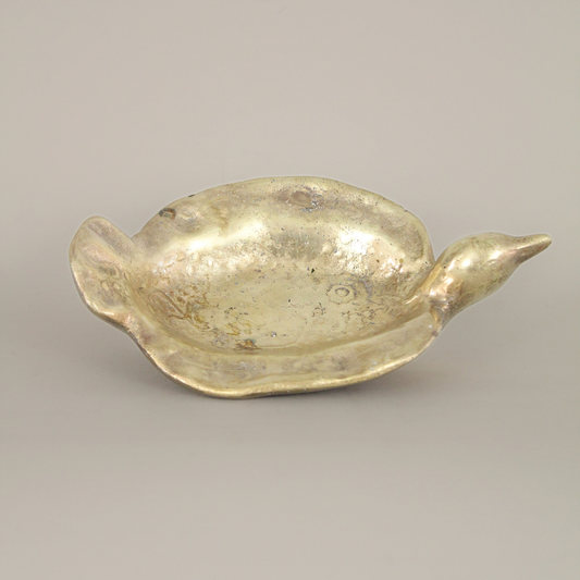 Mid Century Mexican solid bronze bird dish