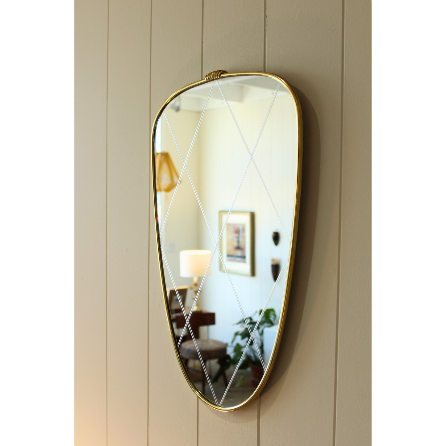 Vintage Lenzgold Brass Mirror