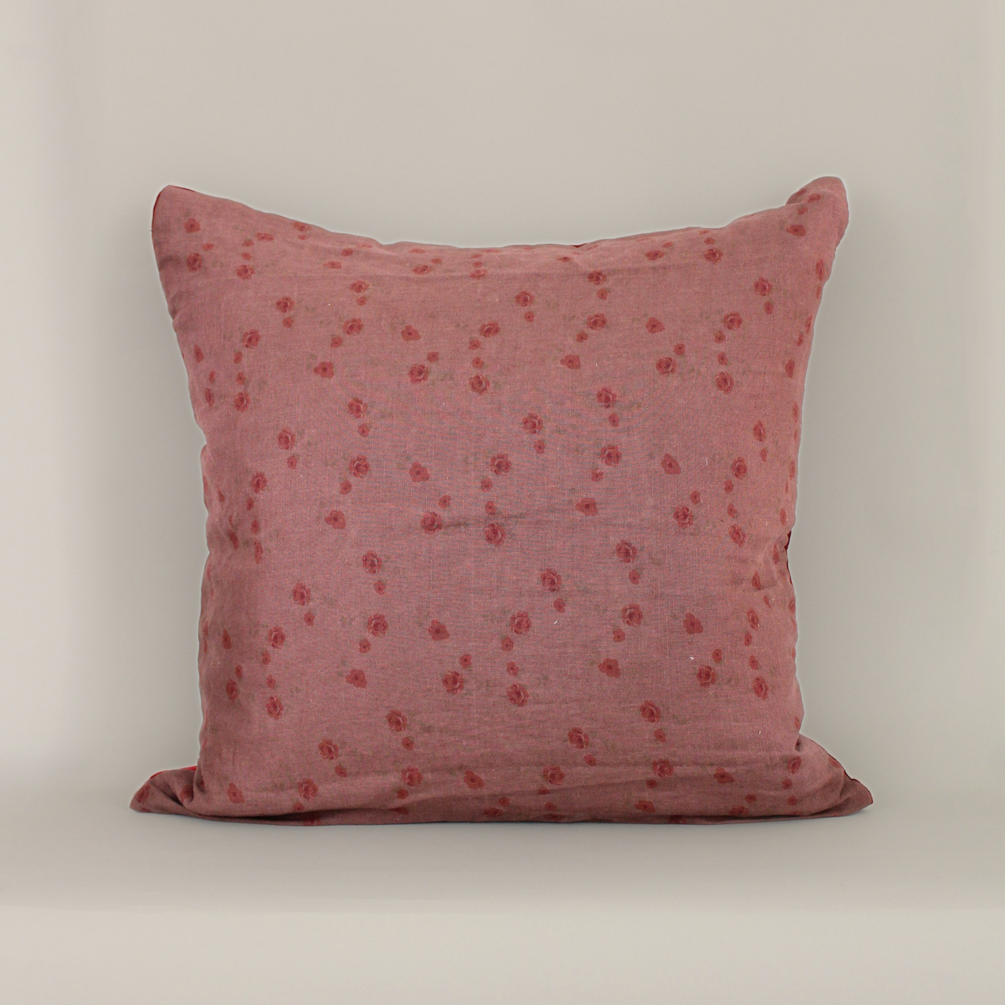 Custom Linen Pillow with Velvet Trim
