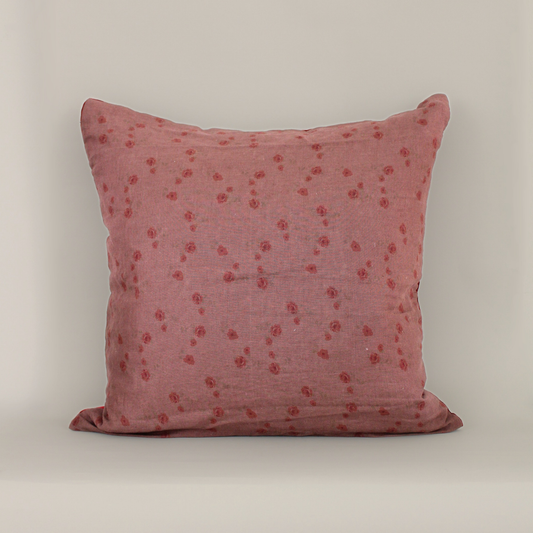 Custom Linen Pillow with Velvet Trim