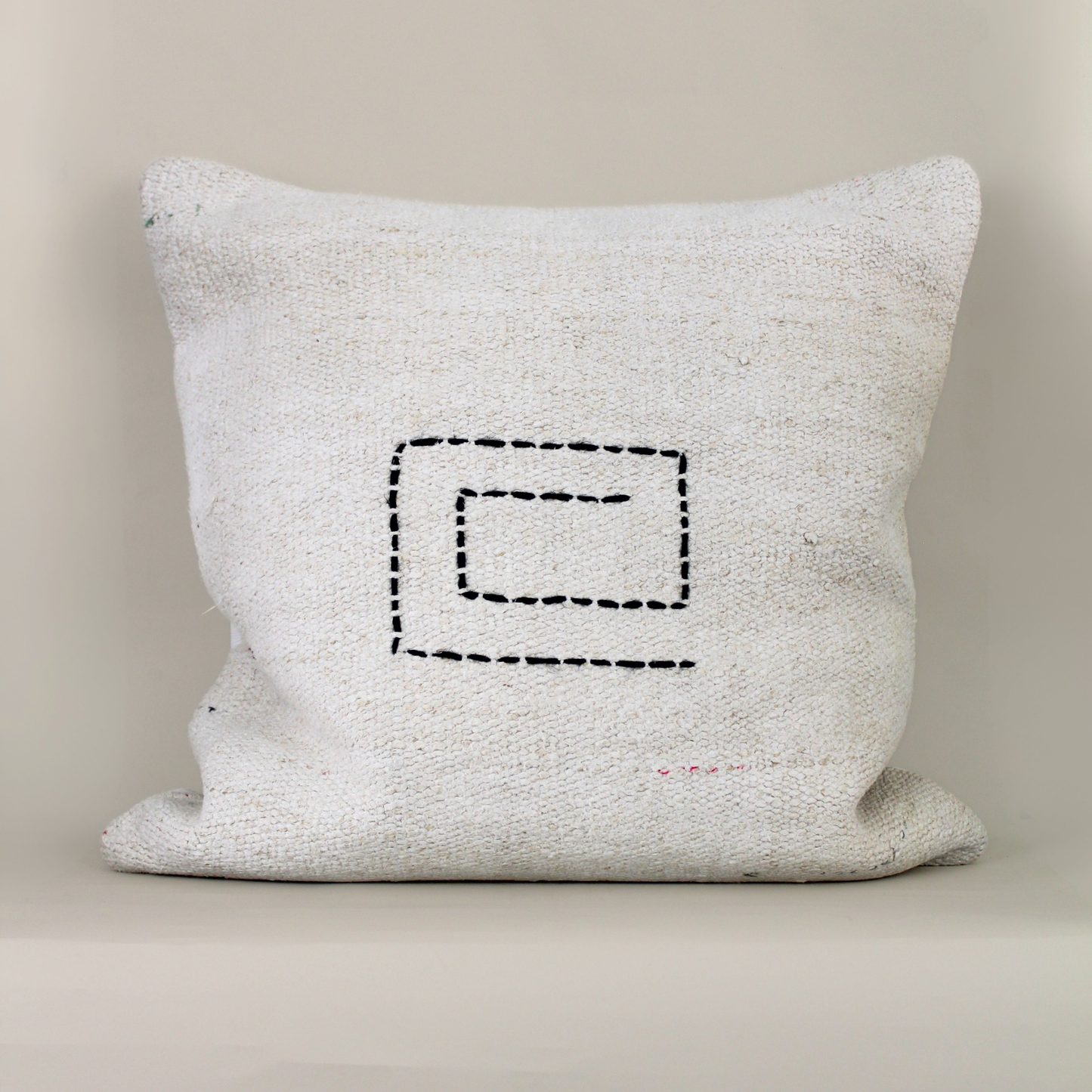 Cream Woven Pillow