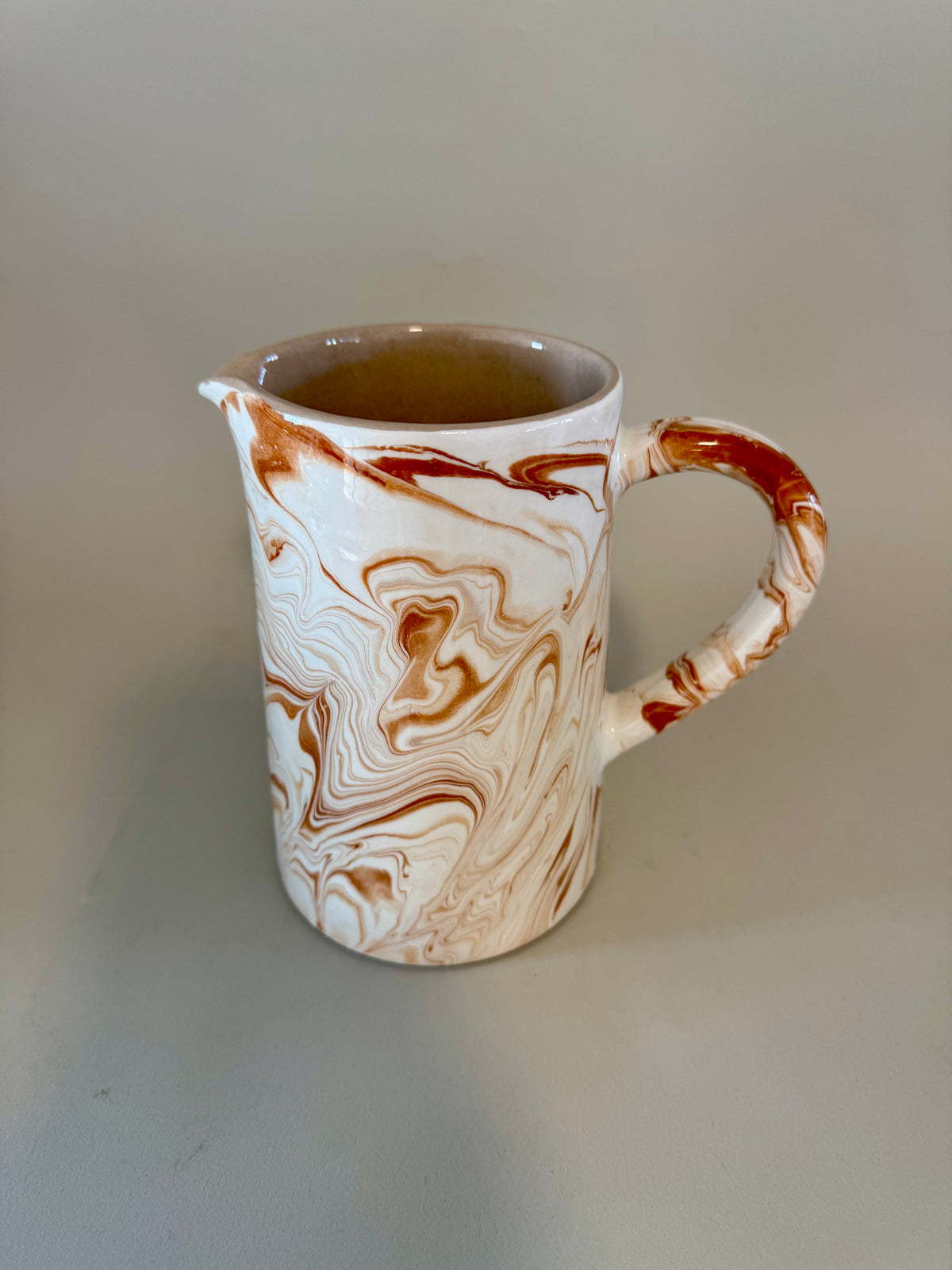 Marbled pitcher Terra Cotta