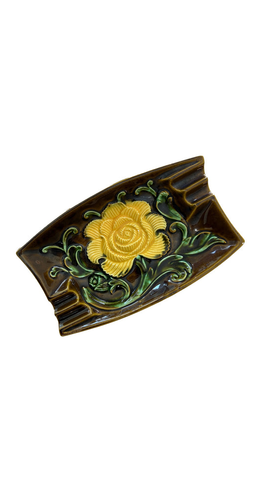 Vintage Mid Century Japanese Flower Dish
