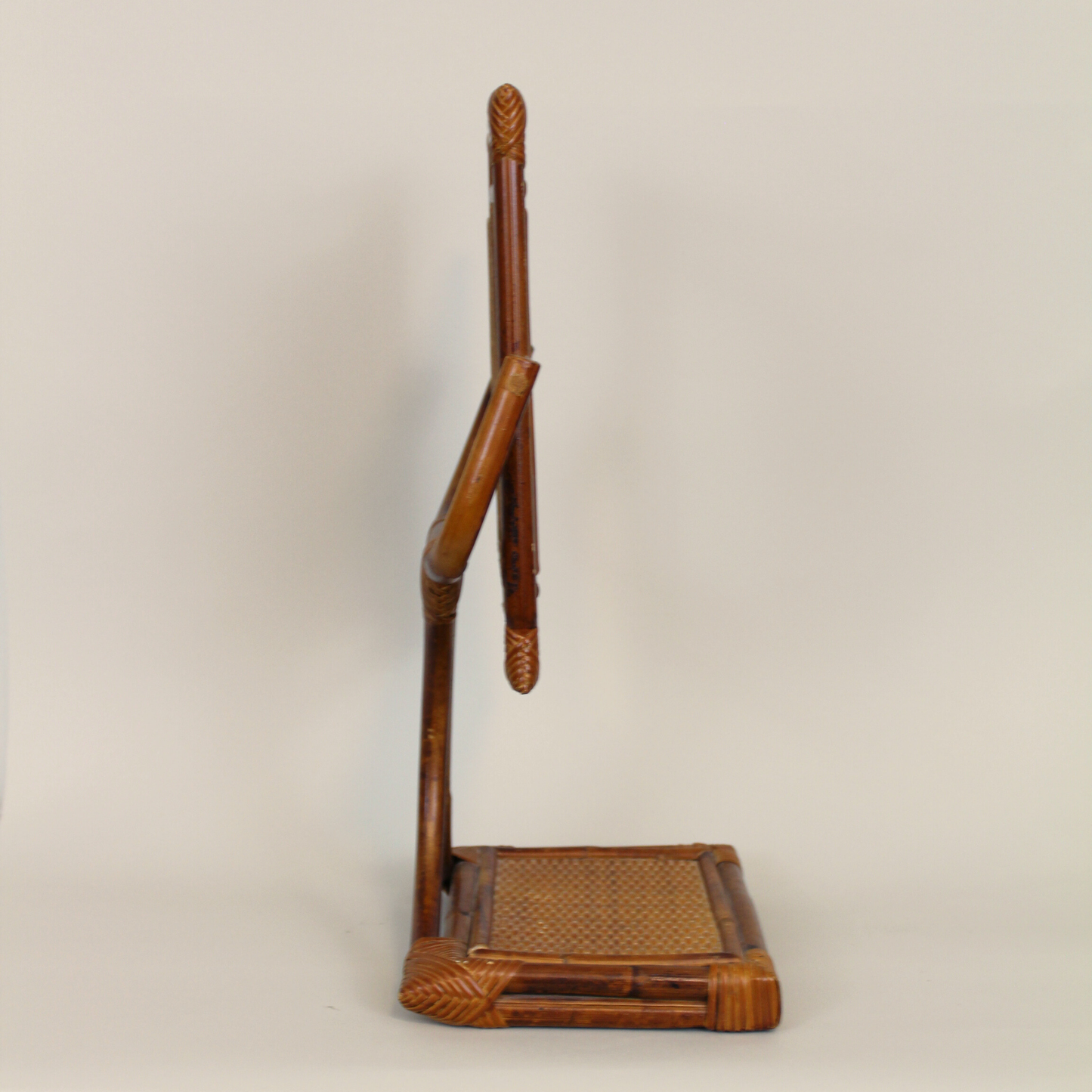 Vintage Rattan Table/Vanity Mirror