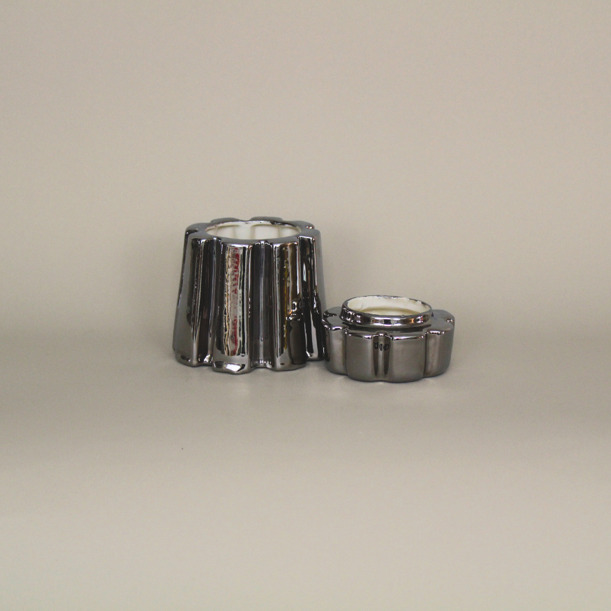Silver Jaru Jar w/ Lid