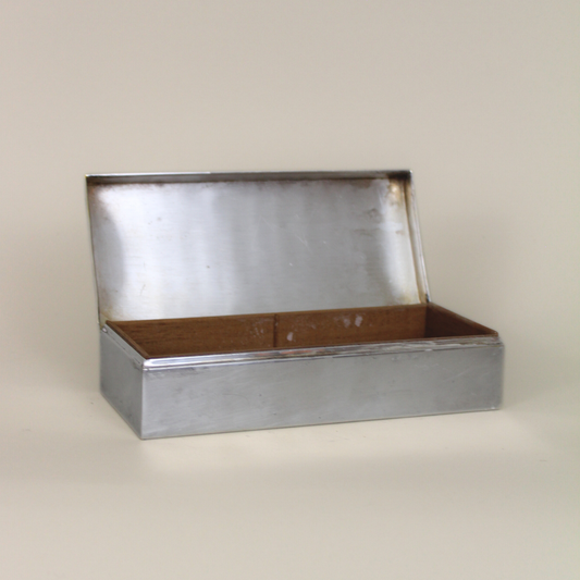 Vintage Silver-Plated Humidor Box