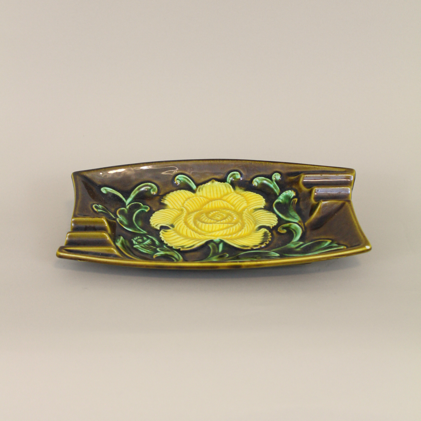 Vintage Mid Century Japanese Flower Dish