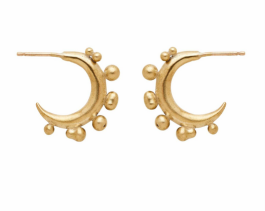 Ore crescent hoop earrings