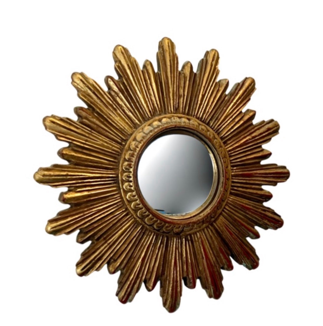 Gilt starburst vintage wall mirror