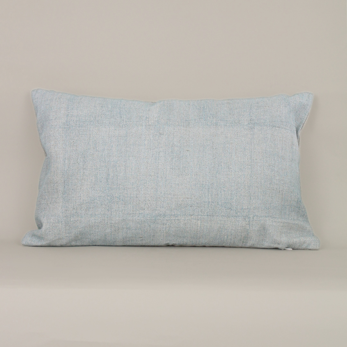 Pale Blue Thick Linen Lumbar Pillow 20"x12"