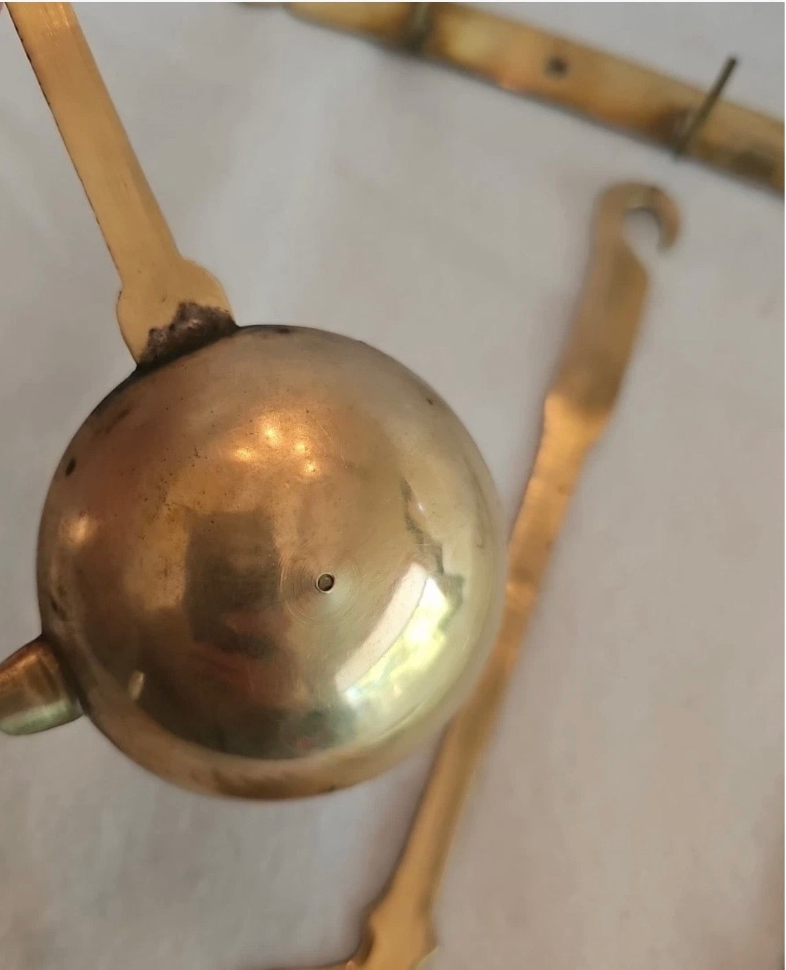 Vintage Brass Hanging Kitchen Utensil set